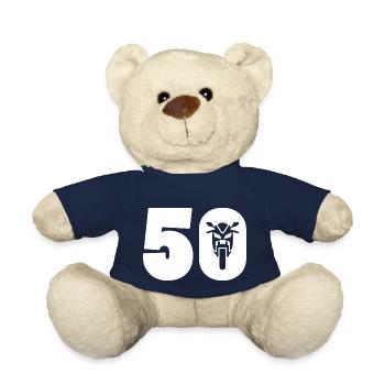 Voiture moto numéro 50 - Nounours - bleu marine - Devant