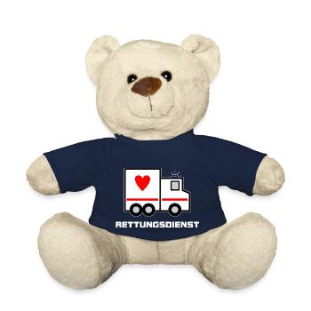 Rettungsdienst mit Herz - Krankenwagen - Teddy - French Navy - Vorne