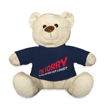 Roll My Eyes Out - Teddy Bear - french navy - Front