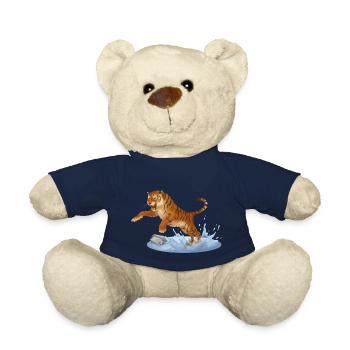 Tiger jumps - Cat family - Animals - Wildlife - Teddy Bear - french navy - Front