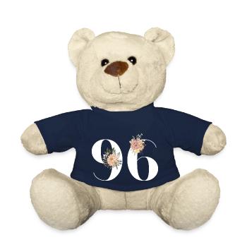 Blumen zum 96-jährigen Jubiläum (Geschenk von 96 Jahren) - Teddy - French Navy - Vorne