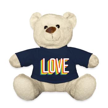 Love Rainbow - Teddy Bear - french navy - Front
