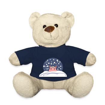 schnee hippo nilpferd weihnachten winter santa - Teddy - French Navy - Vorne