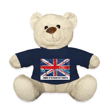 London - Teddy Bear - french navy - Front