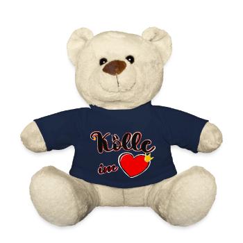 Carnaval - Cologne - Kölle Alaaf - Cologne - Coeur - Nounours - bleu marine - Devant