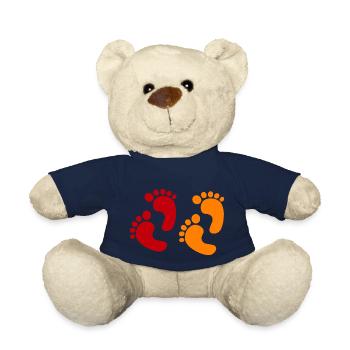 Schwangerschaft Babyparty Babyshower Boy Girl - Teddy - French Navy - Vorne