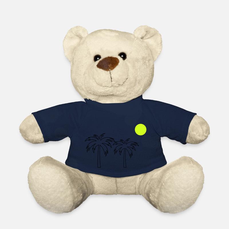 Palmiers - Nounours - bleu marine