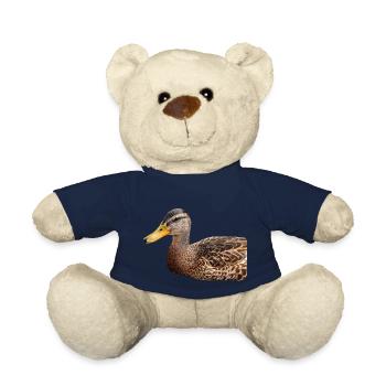 Ente Wildente Entchen Erpel Poster Geschenk - Teddy - French Navy - Vorne