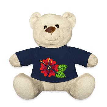 Schöne, bunte phantasie Blüte. Blume rot, organe - Teddy - French Navy - Vorne
