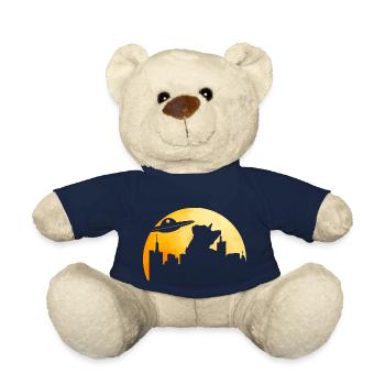 Chat extraterrestre alien - Nounours - bleu marine - Devant