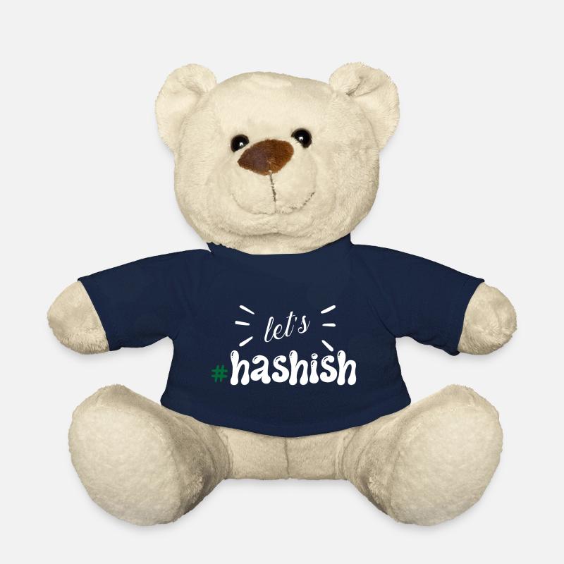 Let's Hash Typography Pattern - Teddy Bear - french navy