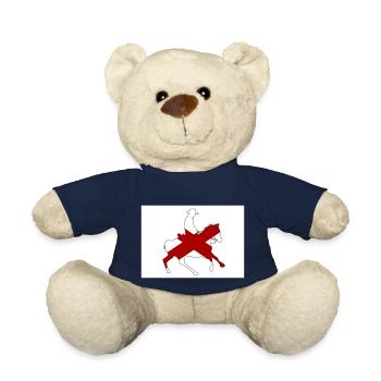 Alabama State Flag Cowboy - Teddy Bear - french navy - Front