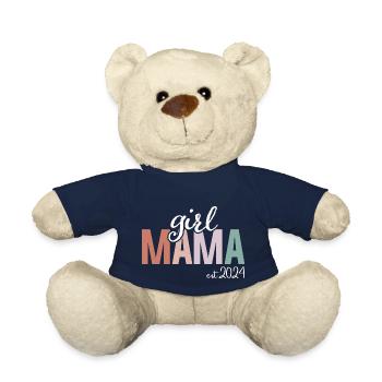Girl Mama Est 2023 Girl Mom To Be Gifts New Mommy - Teddy - French Navy - Vorne