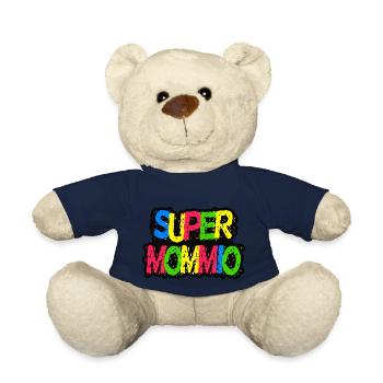 Super Mommio Funny Mother's Day T-Shirt - Teddy Bear - french navy - Front