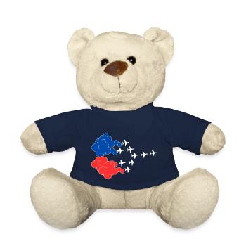 Patrouille de France air show in formation - Teddy Bear - french navy - Front