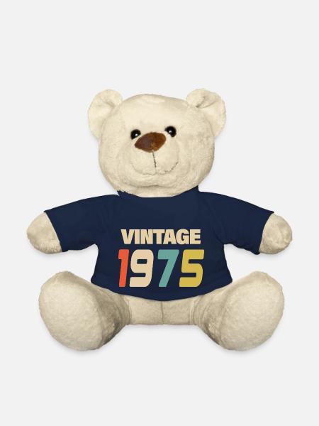 1975 Vintage Retro Classic 1975 - Teddy Bear - french navy