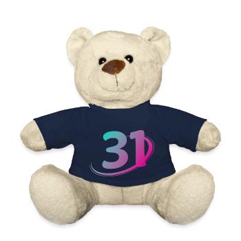 Number 31 multicolor - Teddy Bear - french navy - Front