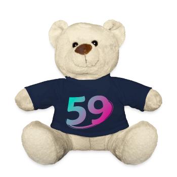 Number 59 multicolor - Teddy Bear - french navy - Front
