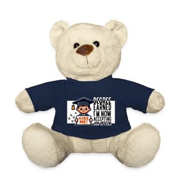 DEGREE EARNED I'M NOW ACCEPTING JOB OFFERS - Teddy Bear - french navy - Front