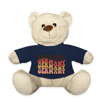 Germany Retro Text Layers - Teddy Bear - french navy - Front