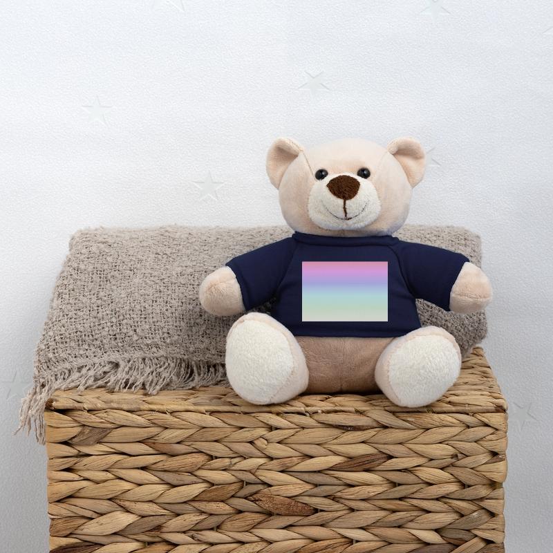 Pastel rainbow gradient case background Teddy Bear