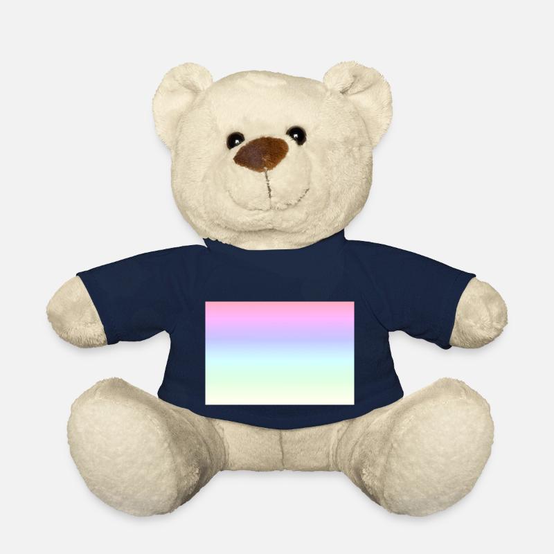 Pastel rainbow gradient case background - Teddy Bear - french navy