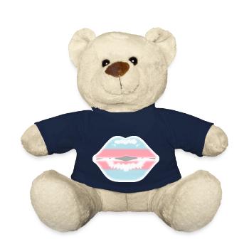 Rainbow flag transgender pride pride flag - Teddy Bear - french navy - Front