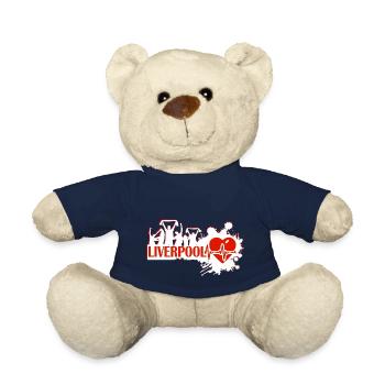 Liverpool Sport Fan Motive - Teddy Bear - french navy - Front