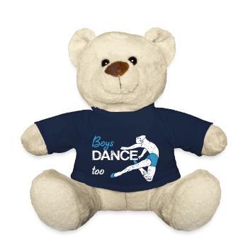 Boys Dance Too Ballet Teacher Student Dancer - Teddy Bear - french navy - Front