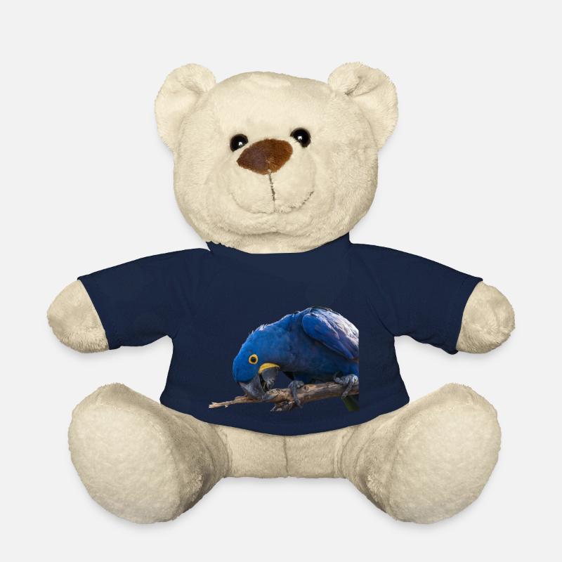 Vue de visage de perroquet d’ara de Jacinth - Nounours - bleu marine