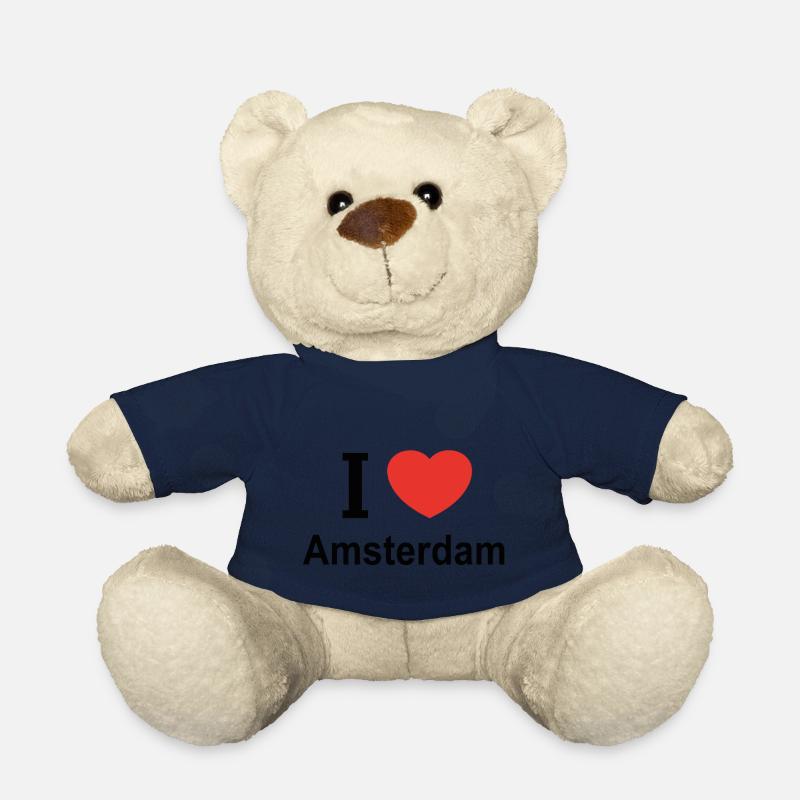 I love Amsterdam - Nounours - bleu marine