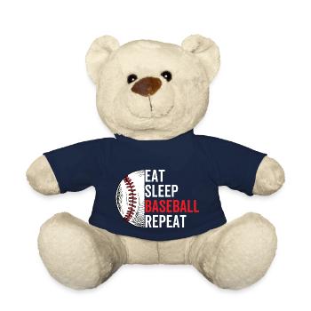 Essen Schlaf Baseball Wiederholung - Teddy - French Navy - Vorne