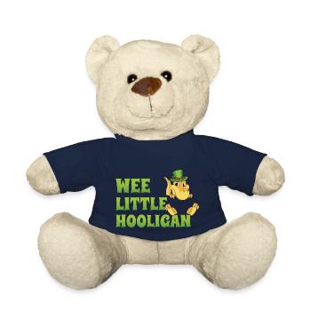 Wee Little Hooligan T-Rex Dinosaurier St Patrick Tag - Teddy - French Navy - Vorne