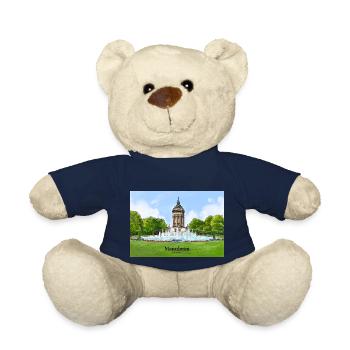 Wasserturm Mannheim Aquarell - Teddy - French Navy - Vorne