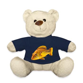 Le poisson corallien léopard vit dans l’océan Pacifique - Nounours - bleu marine - Devant