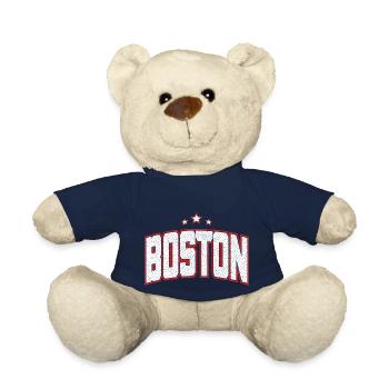 Boston Massachusetts - Teddy Bear - french navy - Front