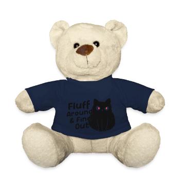Funny Fluff Around and Find Out, Cute Kitty, - Teddy Bear - french navy - Front