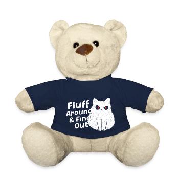 Funny Fluff Around and Find Out, Cute Kitty, - Teddy Bear - french navy - Front
