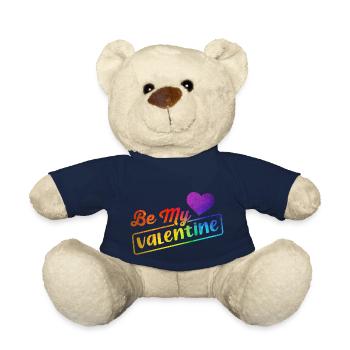 Aimez-moi la Saint-Valentin Joyeux Valentin Saint-Valentin - Nounours - bleu marine - Devant