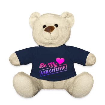 Aimez-moi la Saint-Valentin Joyeux Valentin Saint-Valentin - Nounours - bleu marine - Devant
