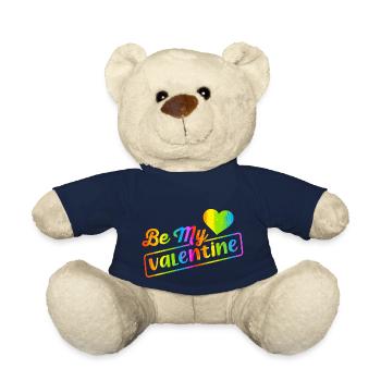 Aimez-moi la Saint-Valentin Joyeux Valentin Saint-Valentin - Nounours - bleu marine - Devant