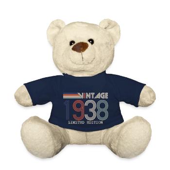 Vintage 1938 Anniversary Gift - Vintage 1938 - Teddy Bear - french navy - Front