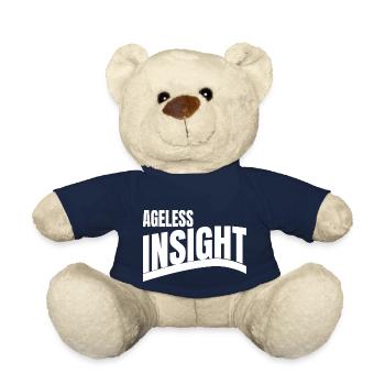 gift healthy mind joke funny cultivating wisdom - Teddy Bear - french navy - Front