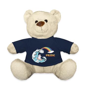 Surf de chat aux couleurs trans LGBT dans le - Nounours - bleu marine - Devant