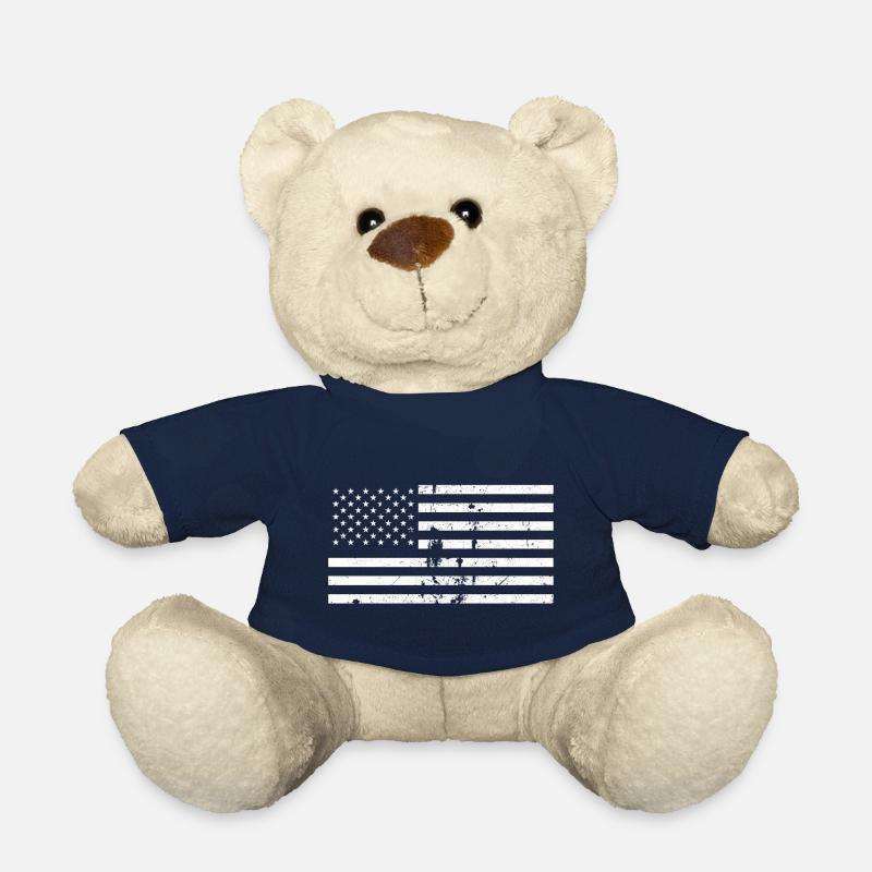 Drapeau USA - Nounours - bleu marine