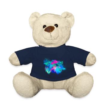 Colorful world map colorful - Teddy Bear - french navy - Front