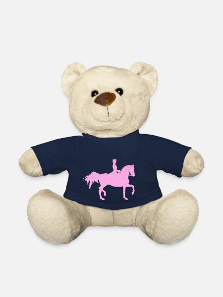Cheval de dressage rose - Nounours - bleu marine