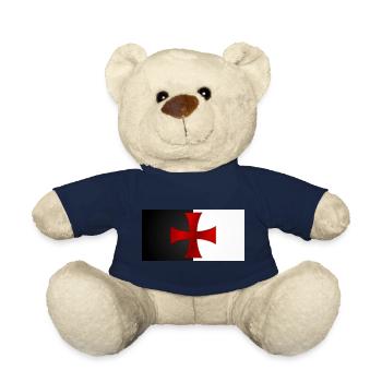 Croix des Templiers - Tatzenkreuz - Drapeau des Templiers - Nounours - bleu marine - Devant