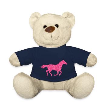 glitter horse - Teddy Bear - french navy - Front