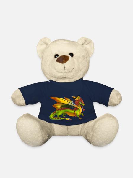 Magical Earth Dragon - Dragons of the Elements - Teddy Bear - french navy